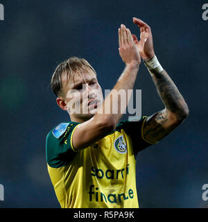 HEERENVEEN , Calcetto , 01-12-2018 , Abe Lenstra stadium , Stagione 2018 / 2019 , olandese Eredivisie Fortuna Sittard player Mark Diemers durante la partita SC Heerenveen - Fortuna Sittard Foto Stock