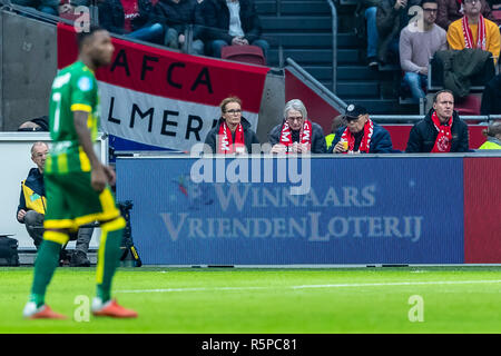 AMSTERDAM, Paesi Bassi, 02-12-2018, calcio, Johan Cruijff ArenA, eredivisie Olandese, stagione 2018/2019, winnaars vriendenloterij, durante la partita Ajax - ADO, Foto Stock