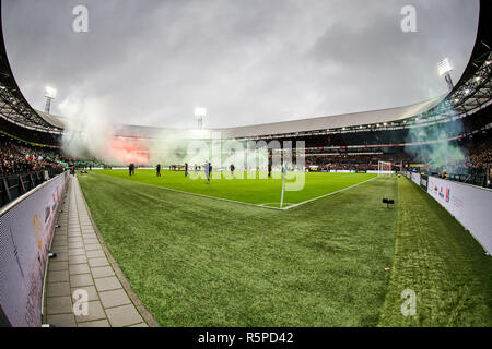 ROTTERDAM , Olanda , 02-12-2018 , stadio De Kuip , Calcetto , Stagione 2018/2019 , olandese , Eredivisie Feyenoord - PSV , stadio prima della partita Foto Stock