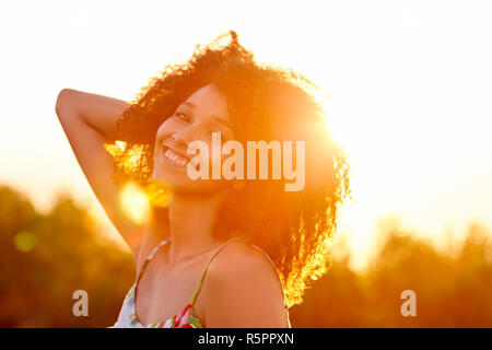 Cattura gli ultimi raggi di sole Foto Stock