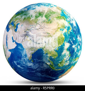 Il Pianeta Terra - Asia il rendering 3D Foto Stock