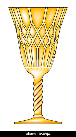 Calice gotico vettore icona simbolo di design. Foto Stock