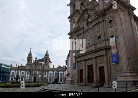 La Chiesa di Santa Croce (Igreja de Santa Cruz) a Braga, Portogallo Foto Stock