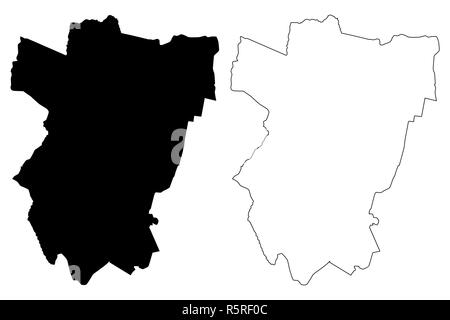 Tucuman (regione di Argentina, Repubblica argentina, Province dell'Argentina) mappa illustrazione vettoriale, scribble schizzo Tucumán provincia (El Jardin de la R Illustrazione Vettoriale