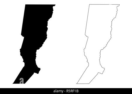 Santa Fe (regione di Argentina, Repubblica argentina, Province dell'Argentina) mappa illustrazione vettoriale, scribble sketch la provincia di Santa Fe mappa Illustrazione Vettoriale