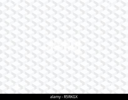 Abstract di bianco grigio cubo geometrico dati pattern sfondo, EPS vettoriali10 Illustrazione Vettoriale