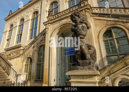 Portal Residenzschloss e il museo dei trasporti di Dresda in Sassonia Foto Stock