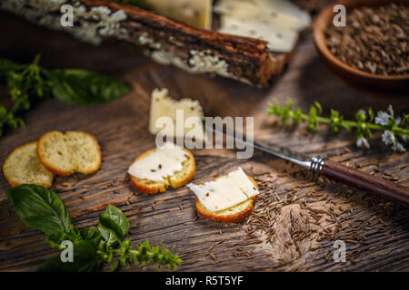 Composizione del formaggio Foto Stock