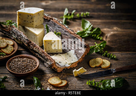 Cuneo di formaggio Foto Stock