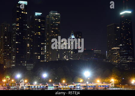 Chicago, Illinois - USA - Agosto 20, 2016: sullo skyline di Chicago John Hancock Center Foto Stock