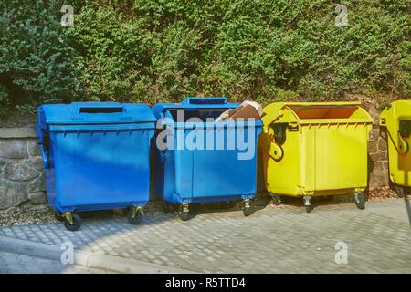 Lo scomparto polvere contenitori Foto Stock