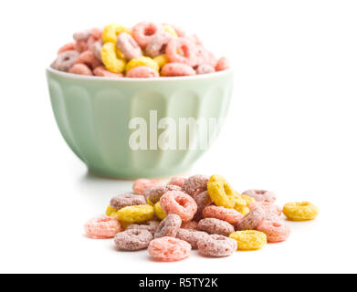 Colorate anelli di cereali. Foto Stock