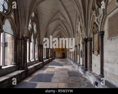 Chiostri presso l'Abbazia di Westminster, Londra Foto Stock