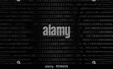 3D rendering di impressione molto di numero digitale 0 1 Foto Stock