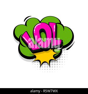 Testo di fumetti raccolta effetti sonori pop art style Illustrazione Vettoriale