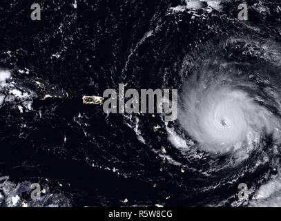 Uragano Irma visto dallo spazio. Gli elementi di questa immagine sono arredate dalla NASA Foto Stock