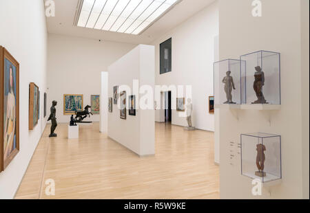 Interno della Galleria Nazionale della Danimarca (Statens Museum Kunst), Copenhagen, Danimarca Foto Stock