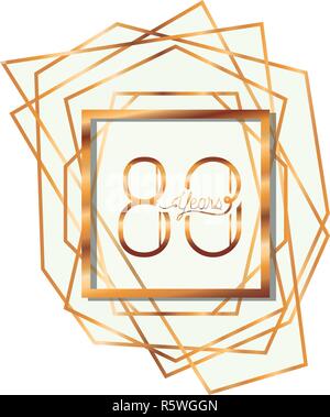 Numero 80 per la celebrazione dell anniversario icona della scheda Illustrazione Vettoriale