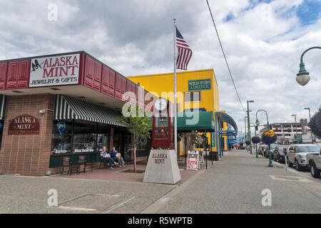 Strade di Anchorage , comune di ancoraggio, Alaska, STATI UNITI D'AMERICA Foto Stock