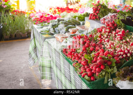 Supporto vegetale presso i coltivatori locali mercati Foto Stock