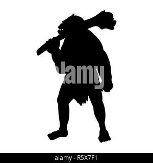 Orco silhouette monster villain fantasy Foto Stock