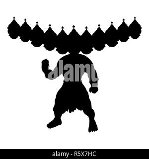Ramayan silhouette la religione tradizionale della spiritualità Foto Stock