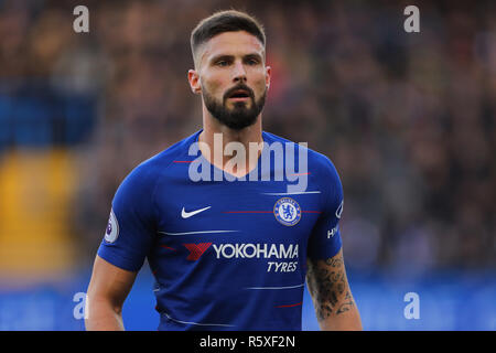 Londra, Regno Unito. 02Dec, 2018. Olivier Giroud di Chelsea - Chelsea v Fulham, Premier League, Stamford Bridge, Londra - il 2 dicembre 2018 solo uso editoriale - DataCo restrizioni si applicano Credito: Giornata immagini limitata/Alamy Live News Foto Stock