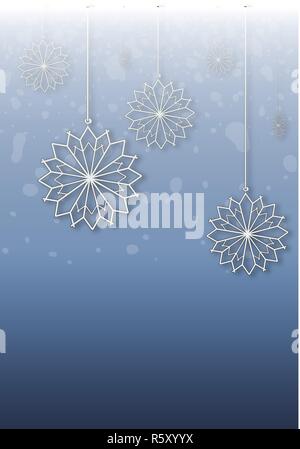 Arredamento bellissimo, perfetto per schede e/Natale ornamenti d'inverno. Pulire livelli modificabili in facile da utilizzare project. Illustrazione Vettoriale