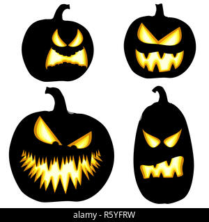 Diversi pumkpins halloween Foto Stock