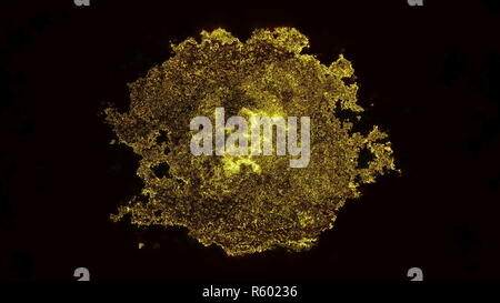 Virus microscopici. Illustrazione Digitale. Il rendering 3D Foto Stock