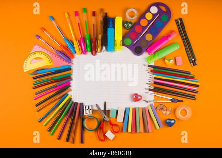 materiale scolastico Foto Stock