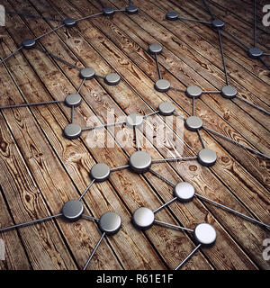 Concetto di connessione 3d rendering Foto Stock
