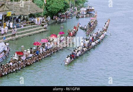 Boat Race, Payipad, Kerala, India Foto Stock