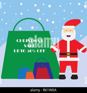 Natale Vendita banner illustrazione vettoriale design. Illustrazione Vettoriale