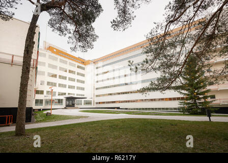 PAIMIO, Finlandia - 2 dicembre 2018: Paimio Sanatorium progettato da Alvar Aalto. Foto Stock