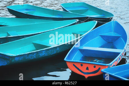 Colorate imbarcazioni da diporto Foto Stock