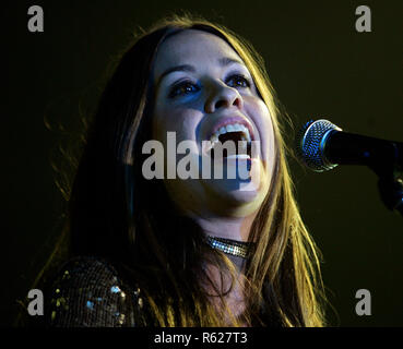 Alanis Morissette esegue in concerto al Seminole Hard Rock Hotel & Casino in Hollywood Florida il 25 gennaio 2008. Foto Stock