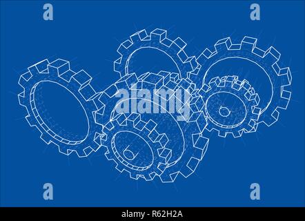 3D marce. 3d illustrazione Foto Stock