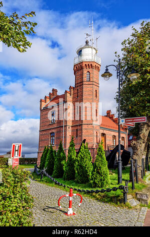 Ustka lighthouse west pomerania mar baltico Foto Stock