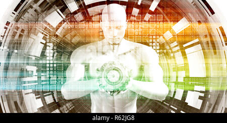 La tecnologia virtuale Foto Stock