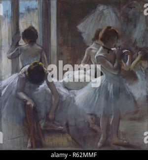 Danseuses ballerini. Data/Periodo: 1884 - 1885. Pastello. Altezza: 750 mm (29.52 in); larghezza: 730 mm (28.74 in). Autore: EDGAR DEGAS. DEGAS, Edgar. Foto Stock