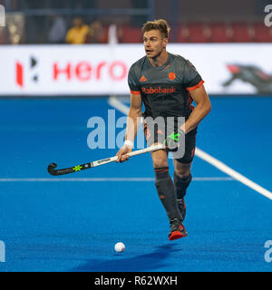 BHUBANESWAR, 01-12-2018, Odisha Hockey uomini di Coppa del Mondo di Bhubaneswar 2018. Luogo: Kalinga Stadium. durante il gioco Paesi Bassi vs Malaysia. Foto Stock