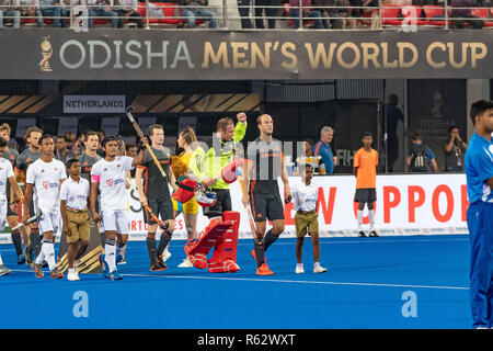 BHUBANESWAR, 01-12-2018, Odisha Hockey uomini di Coppa del Mondo di Bhubaneswar 2018. Luogo: Kalinga Stadium. Billy Bakker durante il gioco Paesi Bassi vs Malaysia. Foto Stock