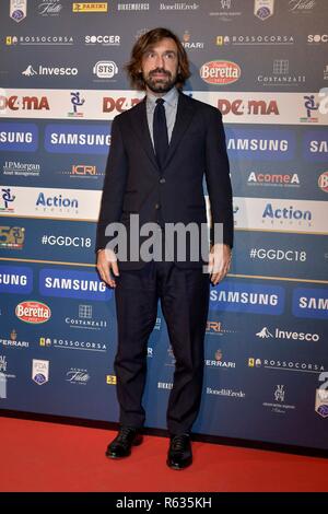 Milano, Italia. 03 Dic, 2018. Milano. Tappeto rosso del Gran GalÃ del Calcio 2018 nell'immagine: Andrea Pirlo Credit: Indipendente Agenzia fotografica/Alamy Live News Foto Stock