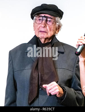 New York, Stati Uniti d'America. 3 Dic 2018. L'argentino-nato Julio Le Parc visiti la sua mostra "Julio Le Parc 1959' durante un'anteprima in New York City incontrato Breuer museo. Le Parc la prima mostra personale a New York si apre il 4 dicembre 2018 e durerà fino al 24 febbraio 2019. Foto di Enrique Shore Credit: Enrique Shore/Alamy Live News Foto Stock