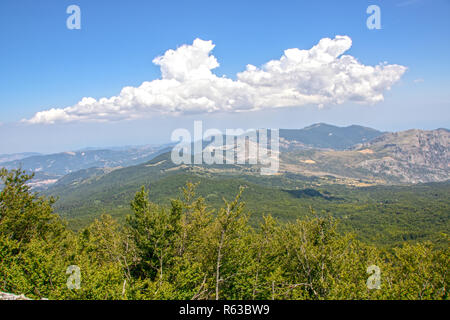 Vista del parco nazionale del Pollino in Basilicata, Italia Foto Stock