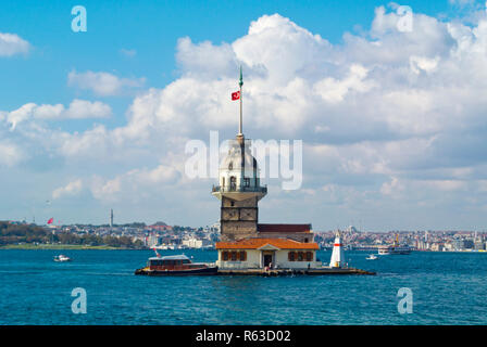 Kiz Kulesi, Maiden's Tower, Uskudar, Istanbul, Turchia, parte asiatica Foto Stock