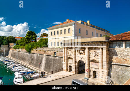 Kopnena Vrata, una porta della città di Zadar, Croazia Foto Stock