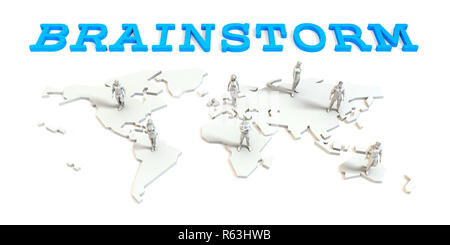 Brainstorm di Global Business Foto Stock