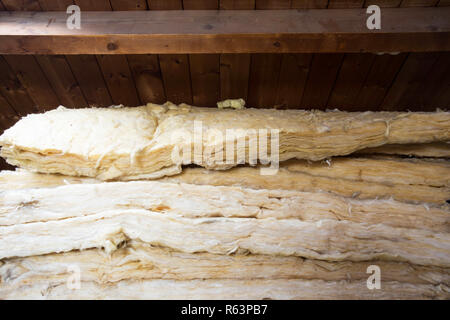 Pacchetto di isolamento termico del materiale, la lana di vetro per texture isulation Foto Stock